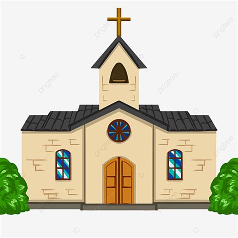 Church Building Png Transparent Cartoon Church Building Hand Painted