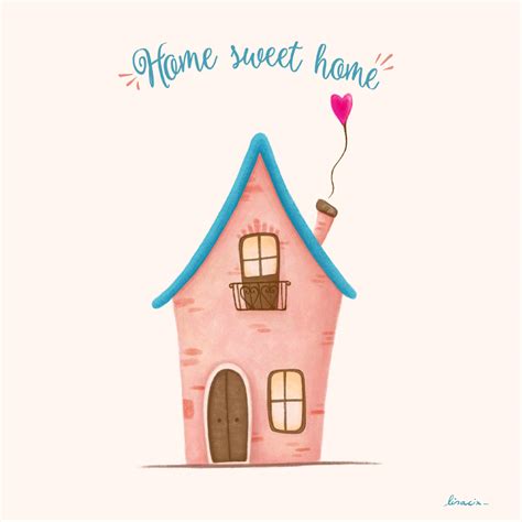 Illustrated Print Sweet Home