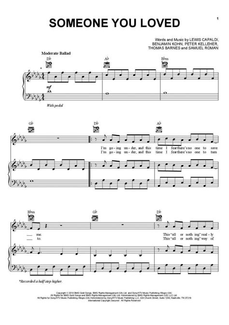 Someone You Loved Piano Sheet Music | OnlinePianist