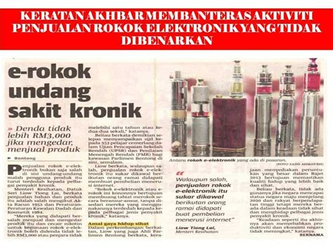 Bahaya Vape Rokok Elektronik E Cigarette Kkm