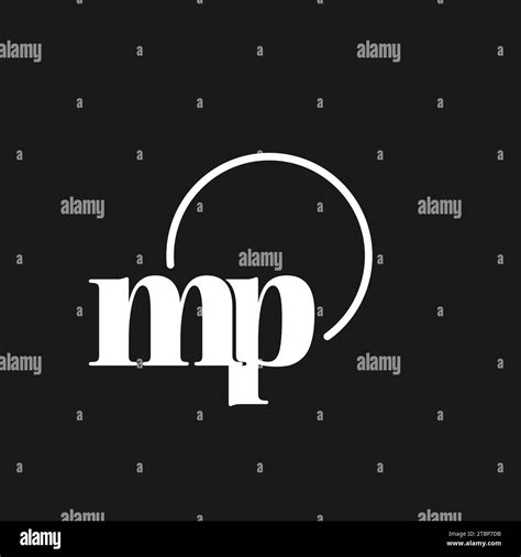 MP Logo Initials Monogram With Circular Lines Minimalist And Clean