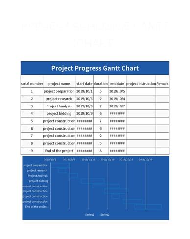 Project Schedule Gantt Chart Excel Template And Google Sheets File For ...