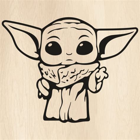 Baby Yoda Star Wars SVG Cute Baby Yoda PNG Baby Yoda Vector File