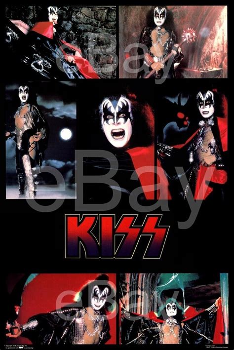 Kiss Rock Band 22 X 33 1978 Gene Simmons Custom Collage Poster Ebay