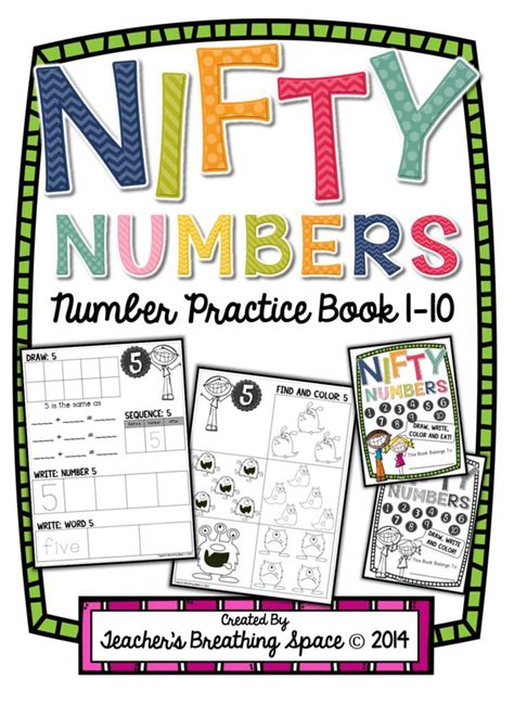 Nifty Numbers Book Numbers 1 10 Draw Write Color And Eat