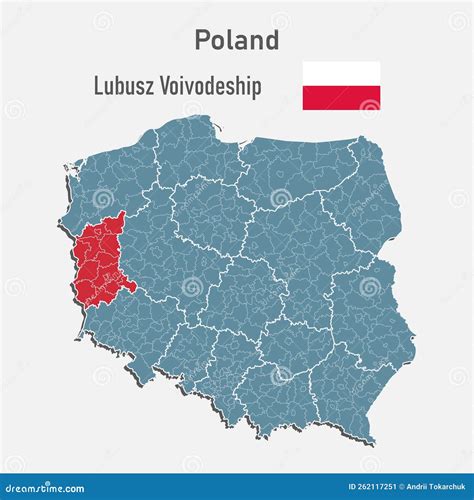 Vector Map Poland And Voivodeship Lubusz Stock Vector Illustration Of