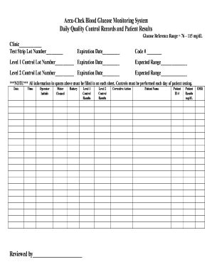 Fillable Online Accu Chek Blood Glucose Monitoring System Daily Quality