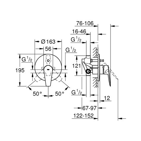 Grohe 29079001 BAUEDGE Miscelatore Monocomando A Incasso Per Vasca O