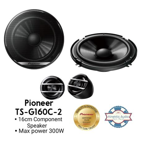 Pioneer TS G160C 2 16cm Component Speaker Package 280W Max Car