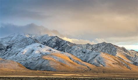 Snow Capped Mountains of Nevada USA Stock Image - Image of light ...