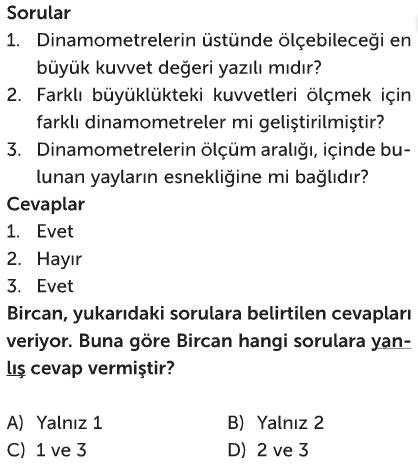 Kuvvetin L Lmesi Test Z S N F Fen Bilimleri Testleri Yeni Nesil