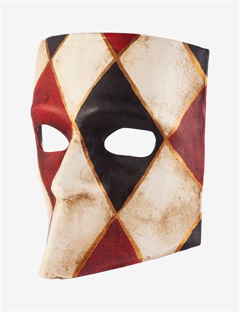 Classic Checked Bauta Venetian Mask For Sale