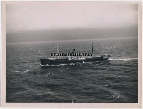 ORIG RIESEN FOTO Luftbild KG40 Schiff Boot CABO QUINTRES Dampfer