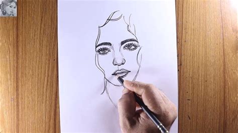 Pencil Sketch Girl Face Step By Step Beautiful Girl Face Drawing With Charcoal Pencil Pencil