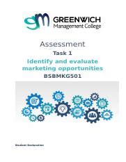 Assessment Task Bsbmkg Docx Assessment Task Identify And