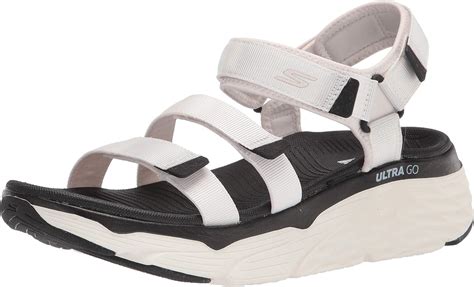 Skechers Womens Max Cushioning Quarter Strap Sport Sandal White 10