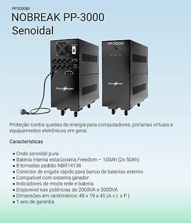 Nobreak Onda Senoidal Pura - Nobreak Pp 3000BI Senoidal Onda Pura 3kva - Paulo Port - PANTRON ...
