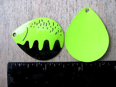 Crystal Colored Spinner Blades Chartreuse Perch Ebay