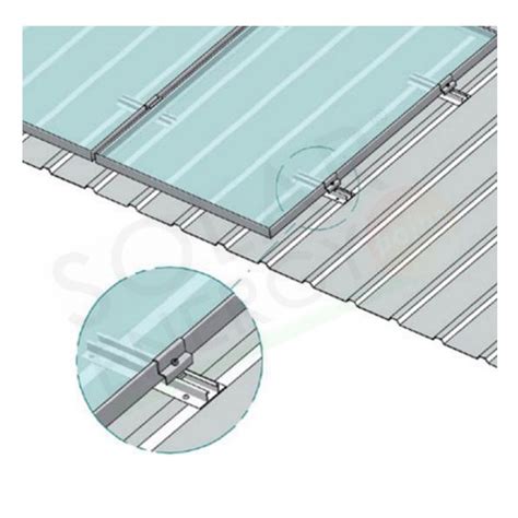 KIT FISSAGGIO COMPLETO PER 6 MODULI FOTOVOLTAICI IN VERTICALE LAMIERA