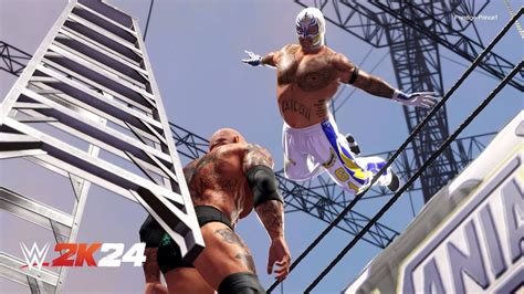 Wwe K Batista Vs Rey Mysterio Ladder Match Ps Youtube