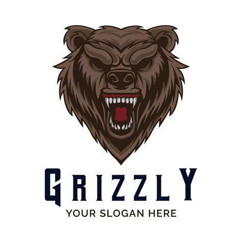 Bear Logo. Grizzly Bear Logo Design Vector Template 18974839 Vector Art ...