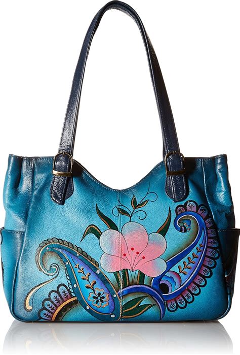 Anna By Anuschka Women S Leather Shoulder Bag Hand Painted Original