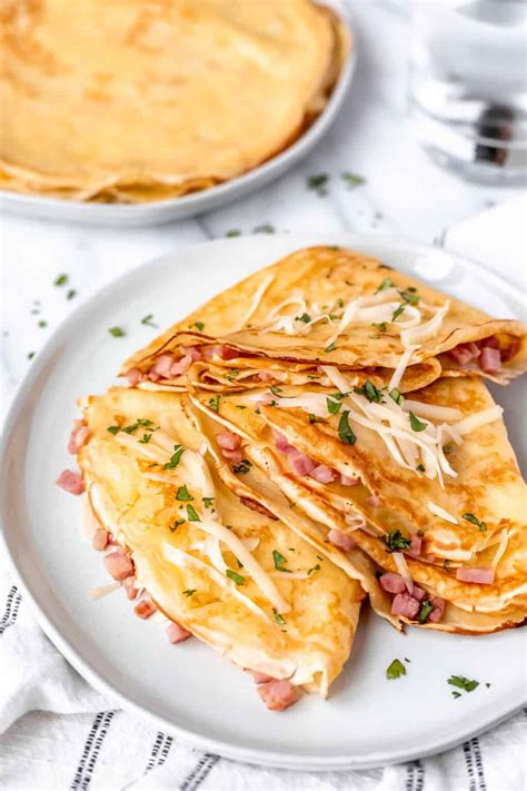 Ham and Cheese Crepes - Delicious Little Bites