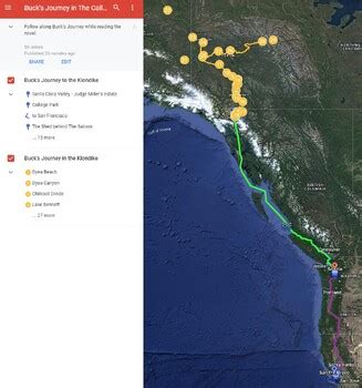 Interactive Map Of Buck S Journey In The Call Of The Wild By Dylan Hoffmann