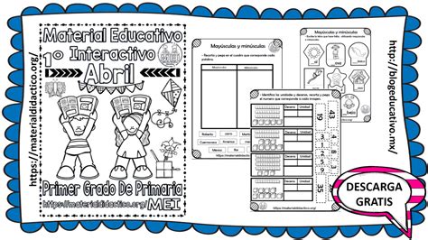 Material Interactivo Del Primer Grado Para El Mes De Abril Del Ciclo