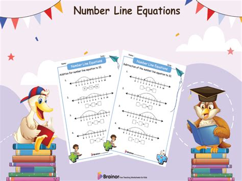 Number Line Equations Worksheets Free Printables