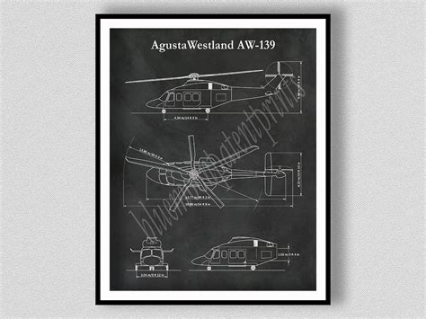 Agustawestland Aw Helicopter Print Agusta Westland Helicopter