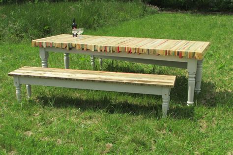 Reclaimed Pallet Wood Dining Table Etsy