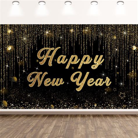 6x4ft Happy New Year Party Backdrop For 2024 New Year Party Decoration