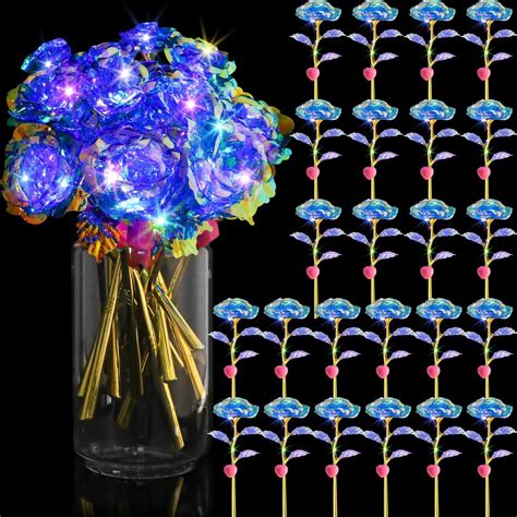 Amazon Lyrow Valentines Light Up Rose Led Galaxy Forever Rose