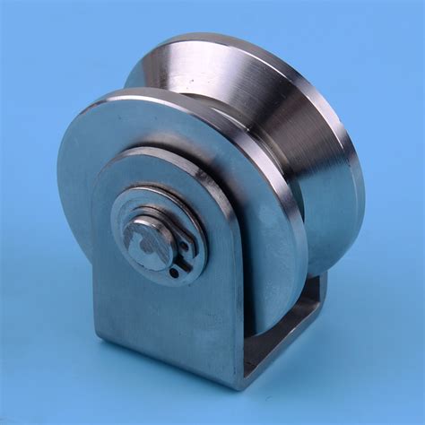 Heavy Duty Pulley Fixed Lifting Guide Wheel V Type 52cm Stainless