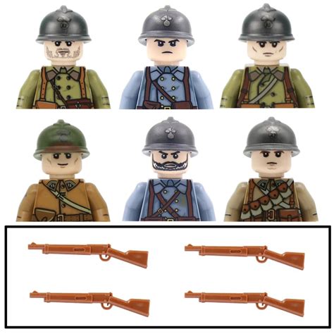 Military Figures Ww2 French Building Blocks Army Soldiers French