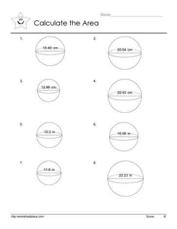 Volume And Surface Area Sphere Worksheet