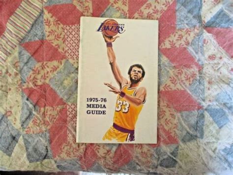 1975 76 Los Angeles Lakers Media Guide Yearbook Kareem Abdul Jabbar 1976 Program Ebay