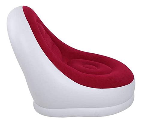 Sofá Preguiçoso Inflável Aveludado Pvc Chaise Puff Frete grátis