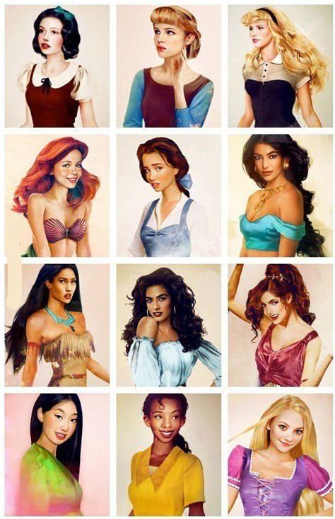 Realistic Drawings Of The Disney Princesses Disney Disney Princess