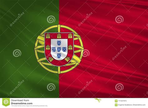 Bandeira De Portugal Que Funde No Vento Textura Do Fundo D Rendem