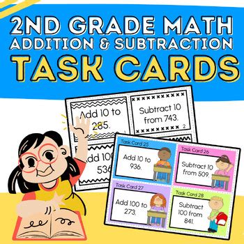 Nd Grade Math Task Cards Mentally Add Subtract Or Nbt B