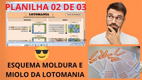 LOTOMANIA Esquema MOLDURA E MIOLO Planilha 02 De 03 YouTube