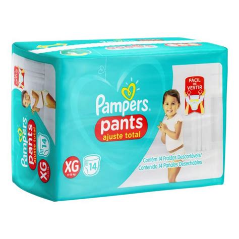 Fralda Descartável Infantil Pants Pampers Ajuste Total Xg 14 Unidades