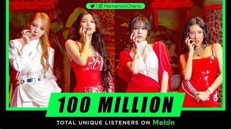 MAMAMOO becomes the first Girl Group in history to achieve 100 MILLION ...