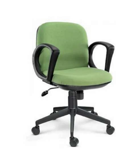 Low Back Green Revolving Office Chair Fixed Arms At Best Price In New