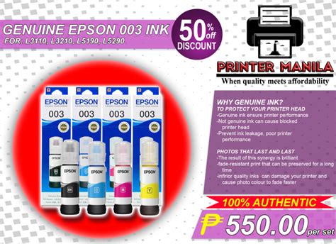 Epson 003 Ink Set Lazada Ph