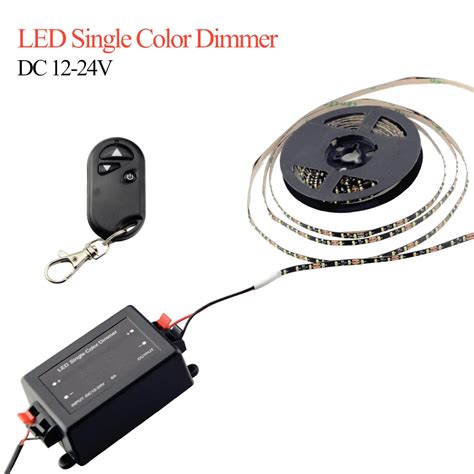 DC 12V 24V 8A LED Single Color Dimmer With RF Remote Controller