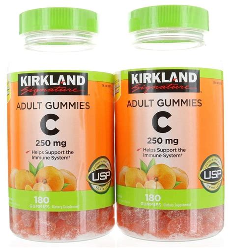 Kirkland Signature Vitamin C 250 Mg 360 Adult Gummies 2 Pack