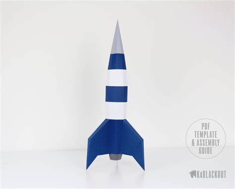 Papercraft Rocket Template DIY Rocket Low Poly Rocket 3D - Etsy